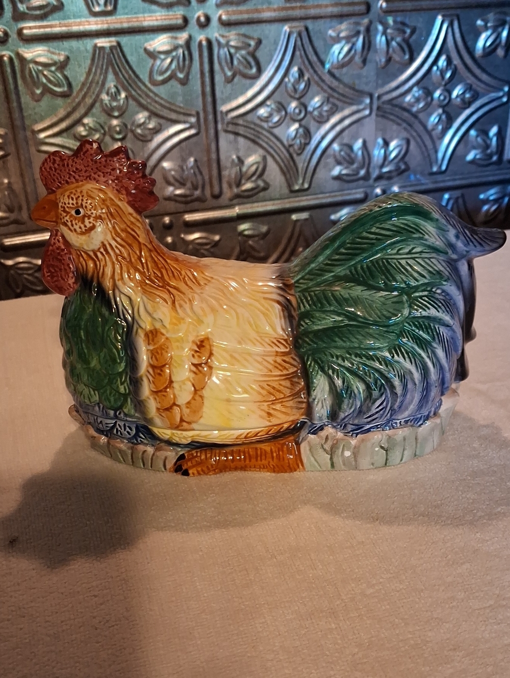 Cracker Barrel Chichen On Nest Yellow, Brown 1997 Butter Dish